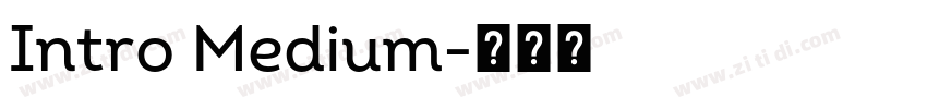 Intro Medium字体转换